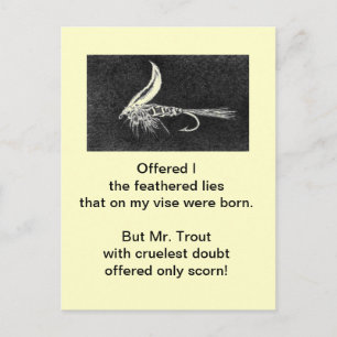 "Cruel Trout" Postcard