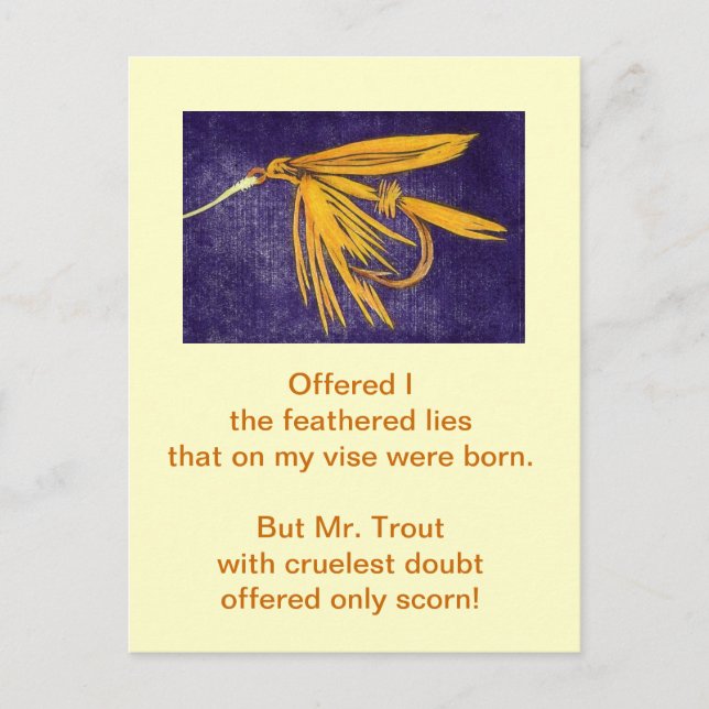 Cruel Trout Postcard (Front)