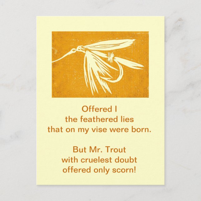 Cruel Trout Postcard (Front)