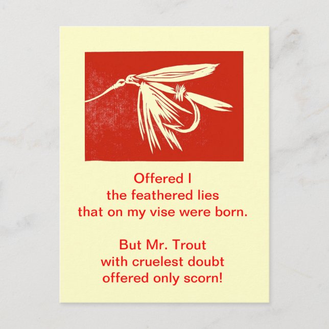 Cruel Trout Postcard (Front)