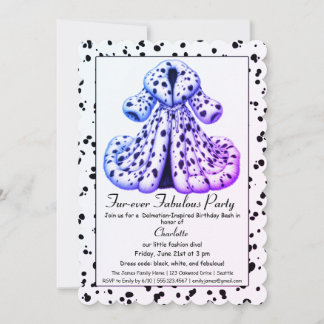 Cruella-Inspired Dalmatian Party – Birthday Invitation