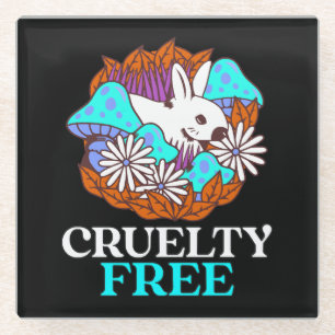 Cruelty free glass coaster