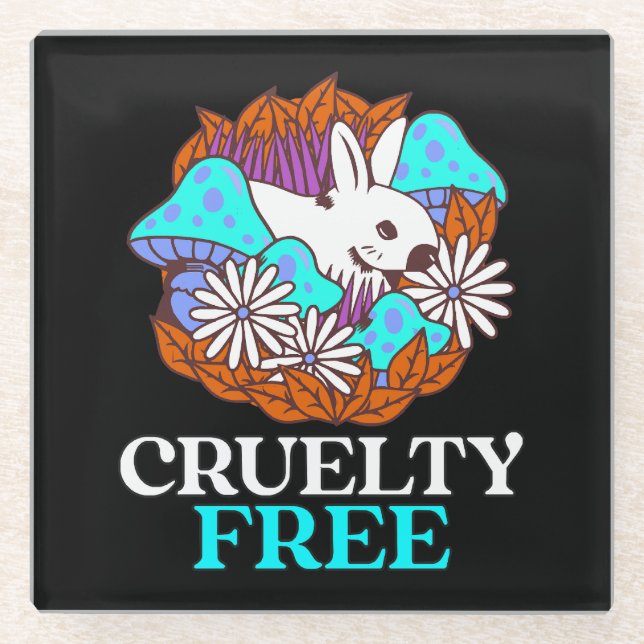 Cruelty free glass coaster (Front)