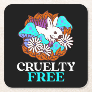 Cruelty free square paper coaster