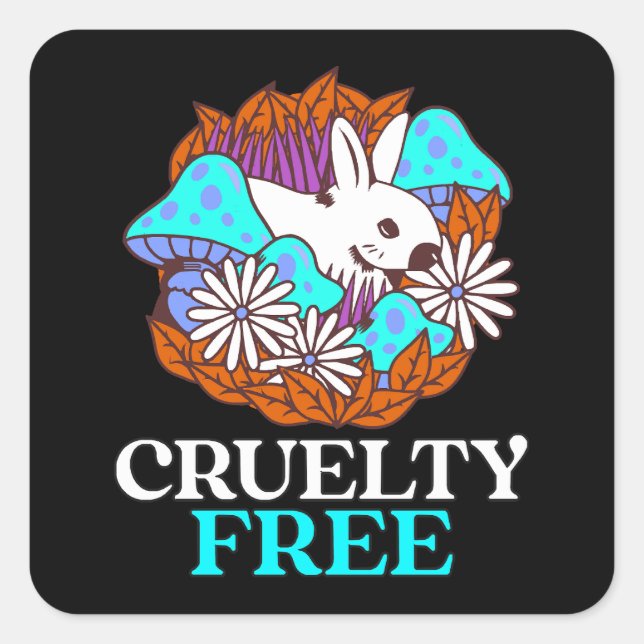 Cruelty free square sticker (Front)