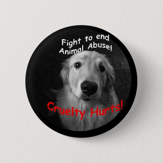 Cruelty Hurts Button (Front)
