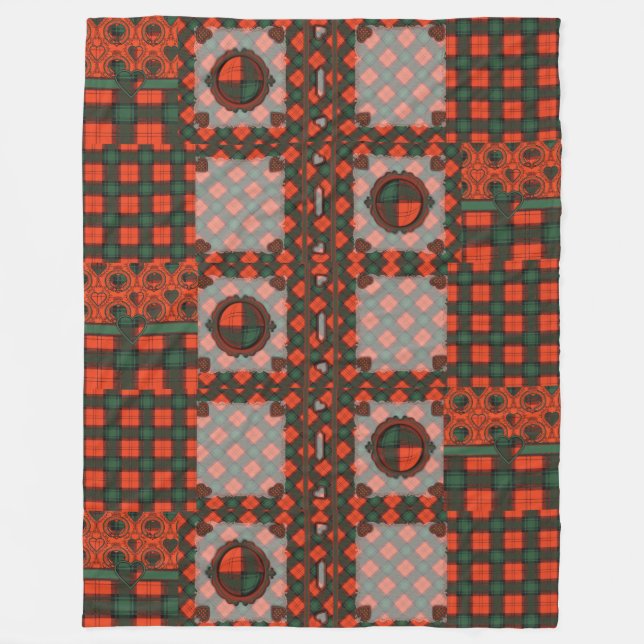 Cruickshank clan Plaid Scottish kilt tartan Fleece Blanket (Front)