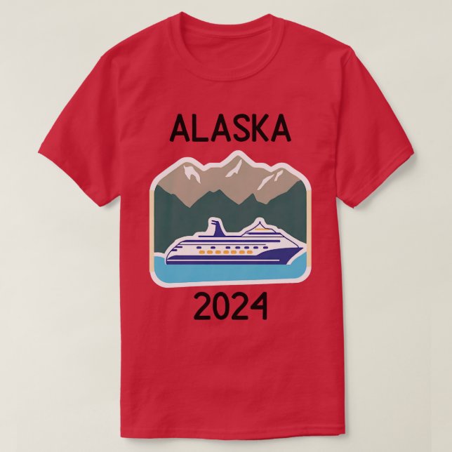 Cruise Alaska 2024 with mountains TShirt (Design Front)
