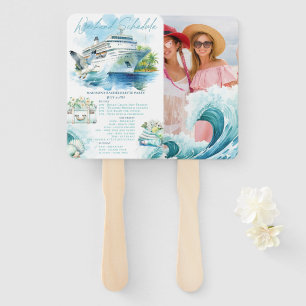 Cruise Bachelorette Party Weekend Itinerary Photo  Hand Fan