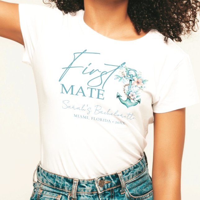 Cruise Bachelorette Personalised First Mate T-Shirt (Creator Uploaded)
