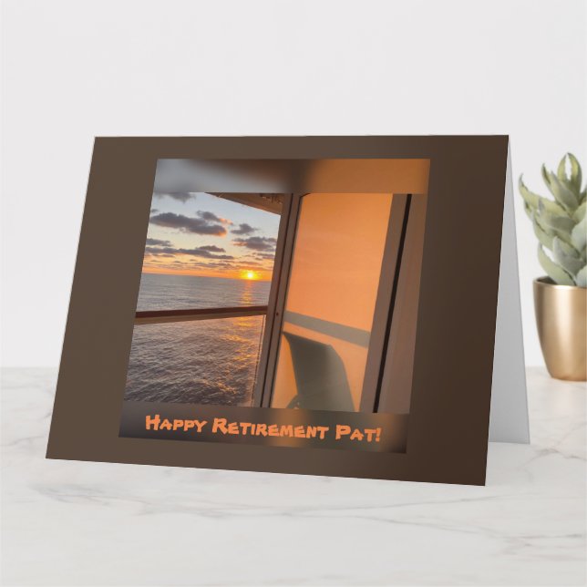 Cruise Balcony at Sunset Card (Small Plant)