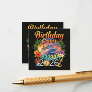 Cruise Birthday Party Vacation Enclosure Card