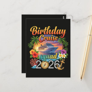 Cruise Birthday Party Vacation Postcard