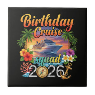 Cruise Birthday Party Vacation Tile