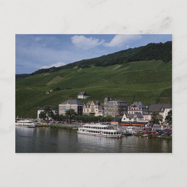 Cruise boat on Mosel River, Bernkastel Kues, Germa Postcard (Front)