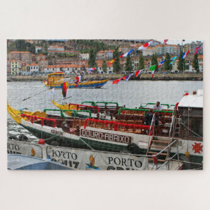 Cruise boats at the dock, Porto, Portugal Jigsaw Puzzle