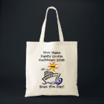 Cruise Budget Tote Bag - Seas the Day!<br><div class="desc">If you love cruise travel, then this whimsical design is for you. It's perfect for showing how much fun you are having and taking home a keepsake. Great for families, a trip with friends, bachelor/ bachelorette parties and other special occasions. Personalise with your name, year, location or other information of...</div>