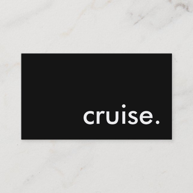 cruise. business card (Front)