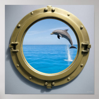 Cruise Cabin Decorative Dolphin Poster