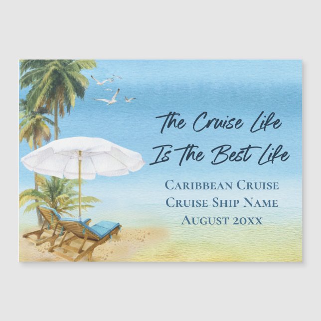 Cruise Caribbean Cabin Decor Door Marker (Front)
