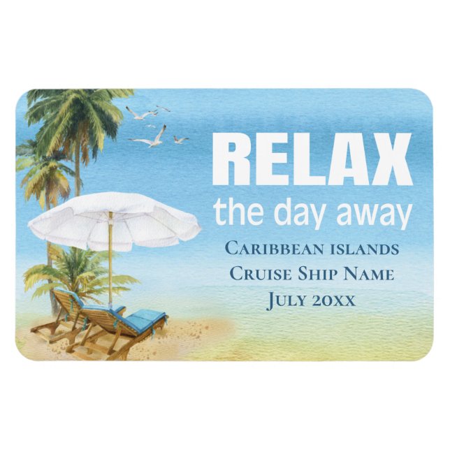 Cruise Caribbean Cabin Stateroom Door Marker Magnet (Horizontal)