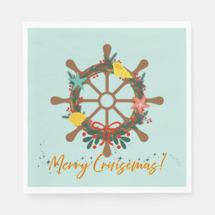 Cruise Christmas Nautical Napkin