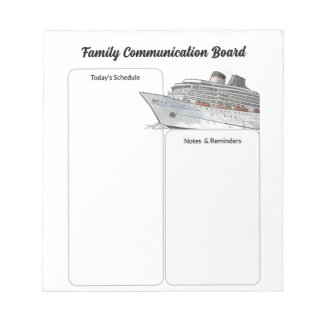 Cruise Communication Schedule Ship Notepad