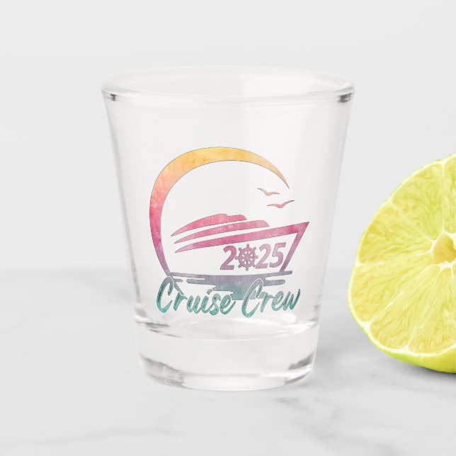 Cruise Crew 2025 Cruise Ship Shot Glass (Front)