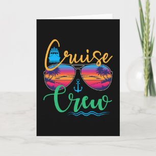 Cruise Crew 2025 Family Vacation Beach Matching Gr Card