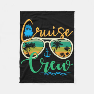 Cruise Crew 2025 Family Vacation Beach Matching Gr Fleece Blanket