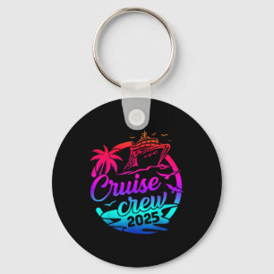 Cruise Crew 2025 Summer Vacation Trip Funny Matchi Key Ring