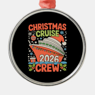 Cruise Crew 2026 Christmas Ship Santa Xmas Holiday Metal Tree Decoration