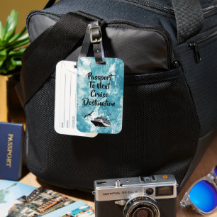 Cruise Destination Passport Holder Luggage Tag