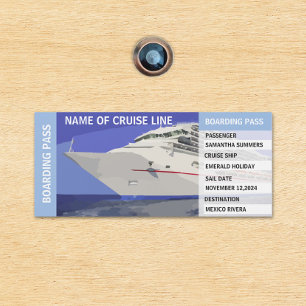 Cruise Door Cabin Boarding Pass Personalised 