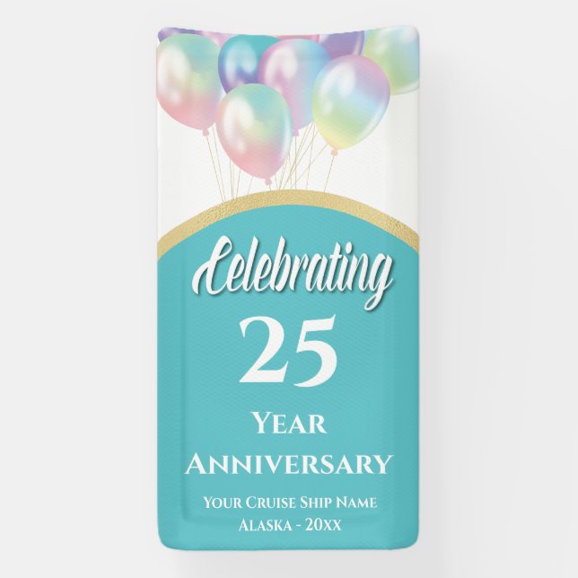 Cruise Door Decor 25 year Anniversary Banner (Vertical)