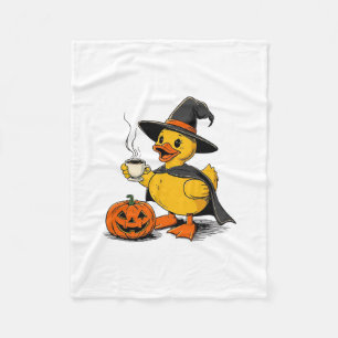 Cruise Duck Witch Halloween Pumpkin Coffee Hat And Fleece Blanket