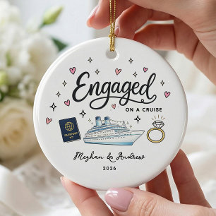 Cruise Engagement Ornament Personalised