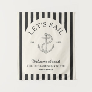 Cruise family reunion banner tapestry