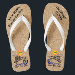 Cruise Flip Flops Adult Wide Straps Seas the Day!<br><div class="desc">Put together your two favourite things - flip flops and cruise travel, and get ready to hit the beach. Great to customise for families, a trip with friends, bachelor/ bachelorette parties or other special occasions. Perfect for showing how much fun you are having and taking home a wonderful keepsake. Personalise...</div>