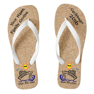 Cruise Flip Flops Adult Wide Straps Seas the Day!