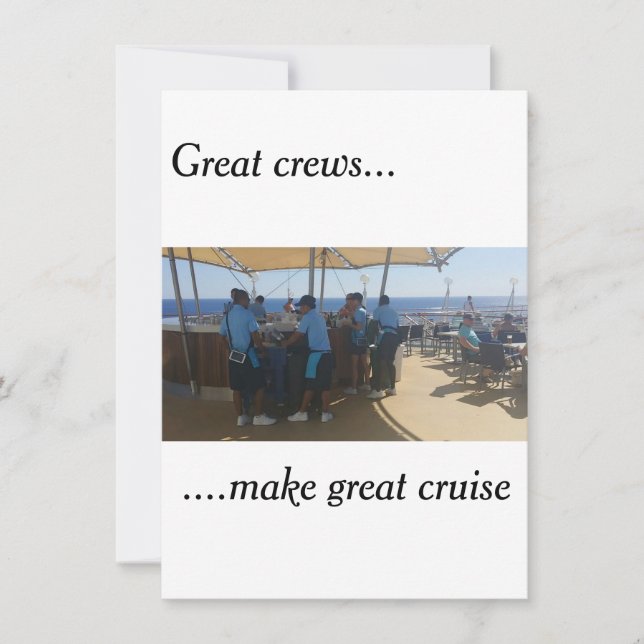 Cruise greeting card - Thank you (Front)