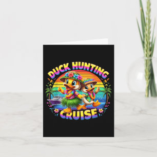 Cruise Hunter Rubber Duckie Summer Boat Vacay Duck Card