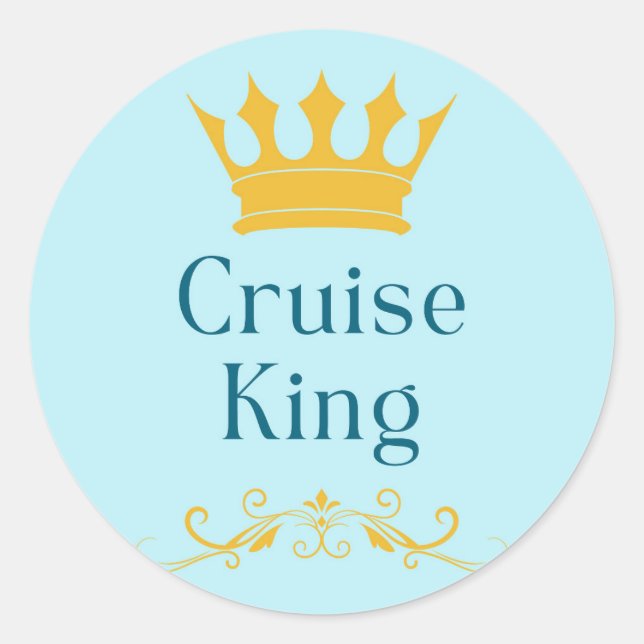 Cruise King Classic Round Sticker (Front)