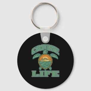 Cruise Life Family Travel Vacation Turtle Key Ring
