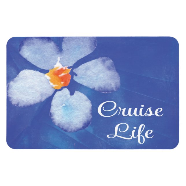 Cruise Life Stateroom Cabin Door Sign Floral Magnet (Horizontal)