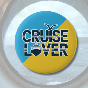 Cruise lover, cruiser badge, cruising holiday  6 cm round badge