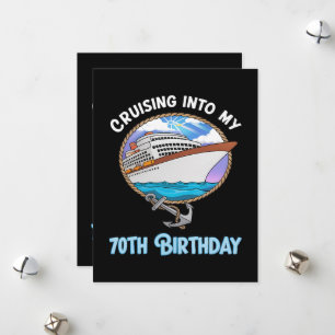 Cruise Lover Cruising Into My 70th Birthday Holiday Card