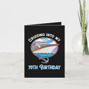 Cruise Lover Cruising Into My 70th Birthday Holiday Card