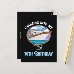 Cruise Lover Cruising Into My 70th Birthday Holiday Postcard