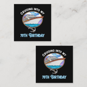 Cruise Lover Cruising Into My 70th Birthday Square Business Card